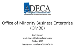 Office of Minority Business Enterprise (OMBE) Overview