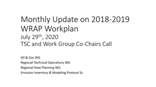 Workplan Progress by RTOWG - July 2020 Updates