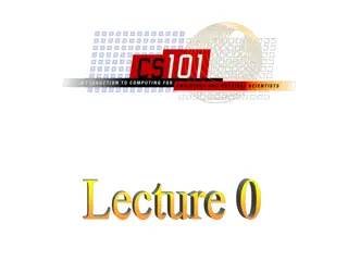 CS101 Course Overview and Lab Information