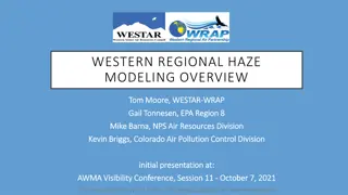 Overview of Western Regional Haze Modeling