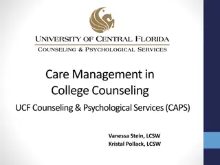 Comprehensive Care Management in College Counseling at UCF CAPS