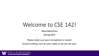 CSE 142 Spring 2021 Wrap-Up Summary and Learning Objectives