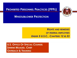 Federal Employee Whistleblower Protection and Prohibited Personnel Practices Overview