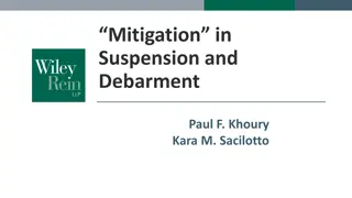 Mitigation in Suspension and Debarment Procedures