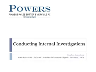 Internal Investigations in Corporate Compliance