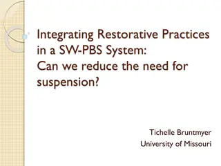 Restorative Practices in SW-PBS: Reducing Suspension Needs