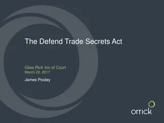 The Defend Trade Secrets Act (DTSA) - Key Points and Implications