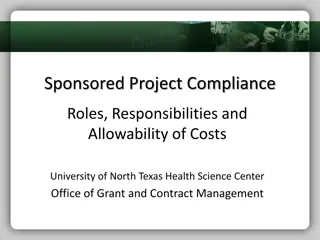 Sponsored Project Compliance at University of North Texas Health Science Center