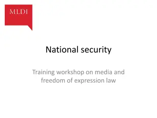 Safeguarding National Security through Media and Freedom of Expression Law