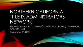 California Title IX Regulations and SB493 Update