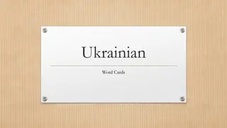 Ukrainian Language Learning Flashcards