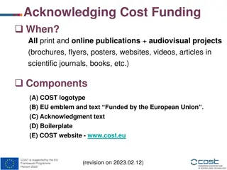 Guidelines for Acknowledging COST Funding in Publications