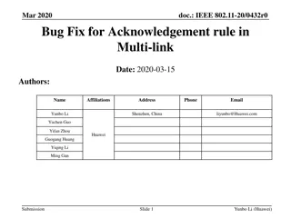 Bug Fix for Acknowledgement Rule in Multi-link - IEEE 802.11-20/0432r0