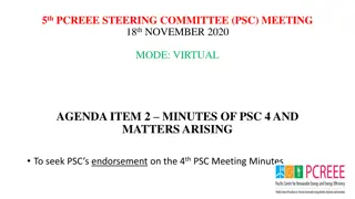 Summary of 5th PCREEE Steering Committee (PSC) Meeting