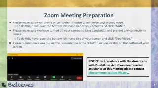 Zoom Meeting Preparation