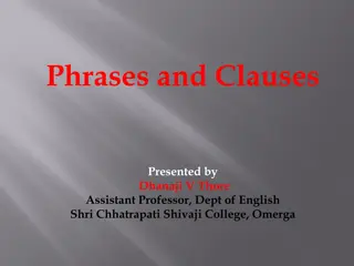 Phrases and Clauses in English Grammar