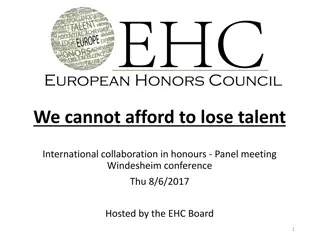 International Collaboration in Honours: EHC Board Meeting Recap