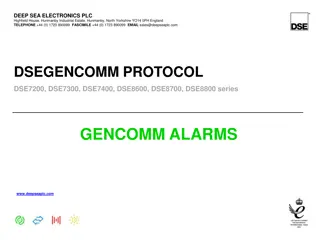 Deep Sea Electronics PLC - Alarm Status and Conditions Overview