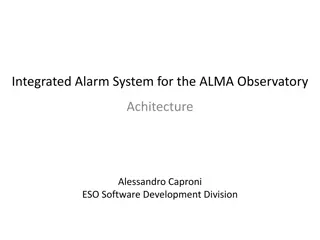 Integrated Alarm System for ALMA Observatory Architecture - Development Overview