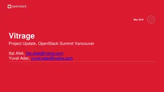 Update on Vitrage Project at OpenStack Summit Vancouver