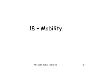 Mobility in Wireless and Mobile Networks