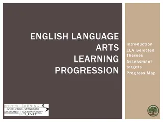 English Language Learning Progression Assessment and Standards Overview