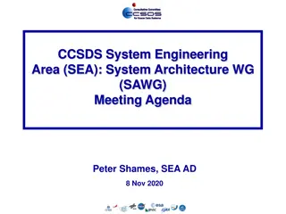 CCSDS System Engineering Area (SEA) System Architecture Working Group (SAWG) Meeting Agenda