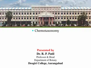 Chemotaxonomy: Classification of Plants Based on Chemical Constituents