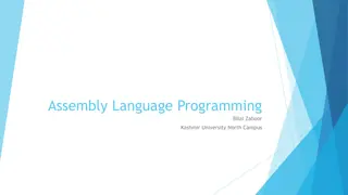 Overview of Assembly Language Programming in 8086 Architecture