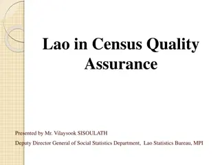 Quality Assurance Programme for Census Processes in Lao PDR