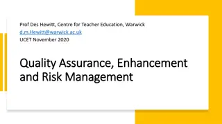 Quality Assurance and Risk Management in Teacher Education Amidst Covid-19