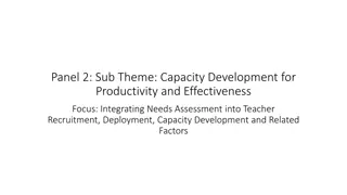 Enhancing Teacher Effectiveness Through Needs Assessment and Capacity Development