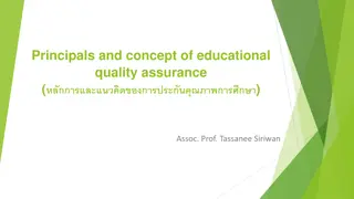 Educational Quality Assurance: Principles and Concepts