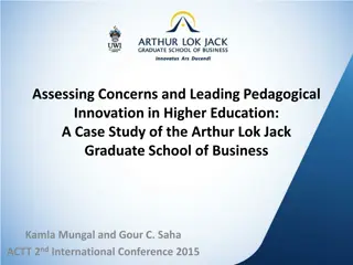 Assessing Concerns and Leading Pedagogical Innovation in Higher Education: A Case Study of Arthur Lok Jack Graduate School of Business