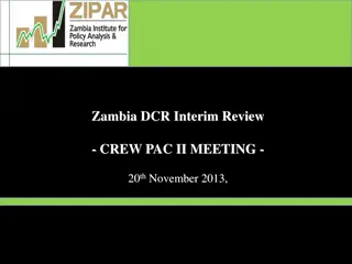 Zambia DCR Interim Review - Policy and Market Analysis