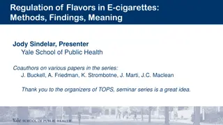 Regulation of Flavors in E-cigarettes: Policy Implications and Findings