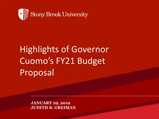 Governor Cuomo's FY21 Budget Proposal Highlights