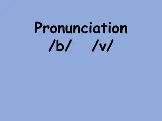 Pronunciation Practice for /b/ and /v/ Sounds