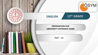 English Preparation for University Entrance Exam - 12th Grade Part 20