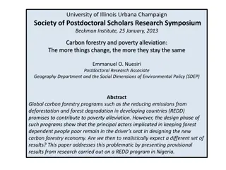 Carbon Forestry and Poverty Alleviation: The Case of REDD in Nigeria