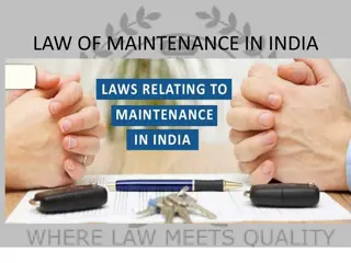 Overview of Maintenance Laws in India