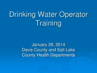 Management of Drinking Water Operators in Davis County and Salt Lake County