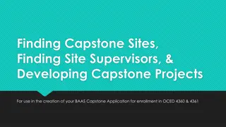 Comprehensive Guide to Finding Capstone Sites, Site Supervisors, and Developing Capstone Projects