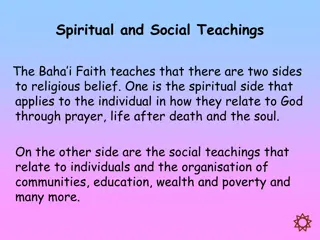 The Spiritual and Social Teachings in Religious Belief