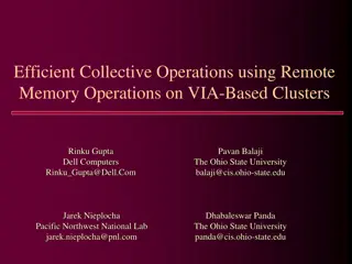 Efficient Collective Operations using Remote Memory Operations on VIA-Based Clusters