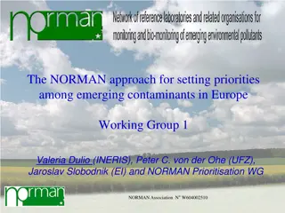 Prioritization of Emerging Contaminants in Europe