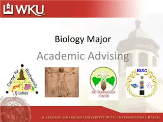 Biology Major Academic Advising Overview