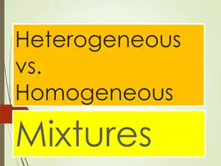 Mixtures: Homogeneous vs Heterogeneous and Separation Techniques