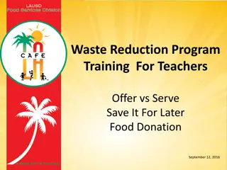 Waste Reduction Program Training for Teachers and Improving the Initiative