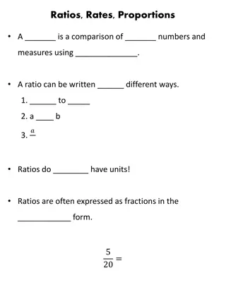 Understanding Ratios, Rates, and Proportions